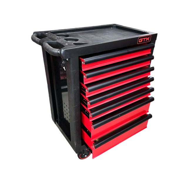 GTM Візок інструментальний (тумба) на колесах 7 відділень, центр. замок, лоток, фото  | SNABZHENIE.com.ua