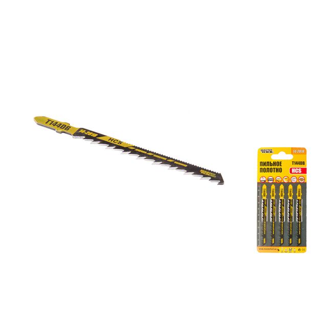 Полотно пильное MASTERTOOL для лобзика по дереву 5 шт 100 мм T144DB, фото  | SNABZHENIE.com.ua