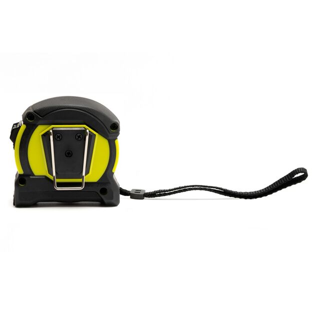 Рулетка 8 м*25 мм з магнітами, фіксатор полотна, покриття TPR, нейлонове покриття WERTVOLL MS-2825, фото , зображення 3 | SNABZHENIE.com.ua