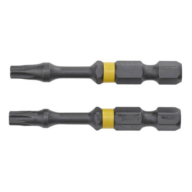 Набір біт DeWALT, ударні, IMPACT TORSION, Torx, Т25, L = 50 мм, 2 шт (DT70534T), фото , зображення 2 | SNABZHENIE.com.ua