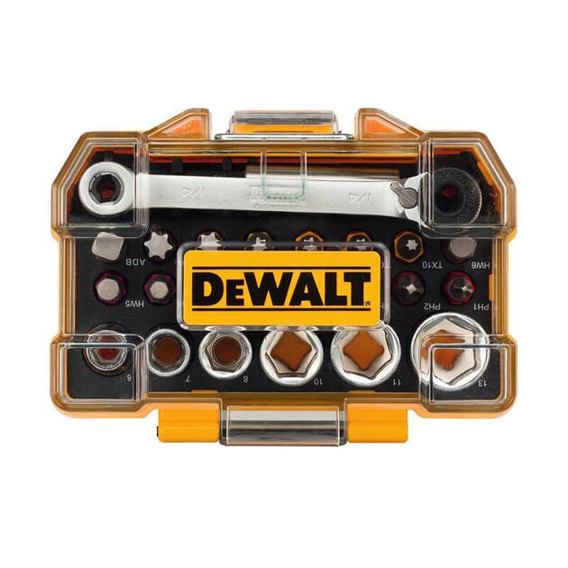 Набор бит и головок DeWALT 24 шт, Hex, Torx, Philips, Pozidriv, 25 мм, фото , изображение 2 | SNABZHENIE.com.ua