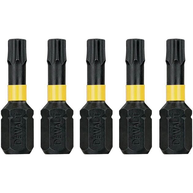Набір біт DeWALT IMPACT TORSION Torx T30, L = 25 мм, 5 шт (DT7384T), фото , зображення 2 | SNABZHENIE.com.ua