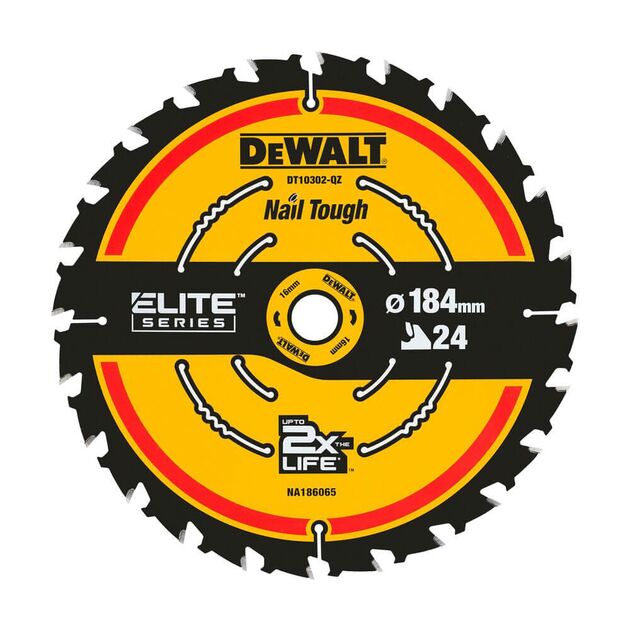 Диск пильный по дереву 184 x 16 мм, 24 зуба, DeWALT (DT10302), фото  | SNABZHENIE.com.ua