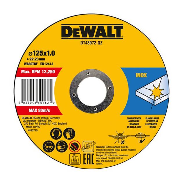 Набор отрезных кругов HIGH PERFORMANCE DeWALT DT43972, фото , изображение 3 | SNABZHENIE.com.ua