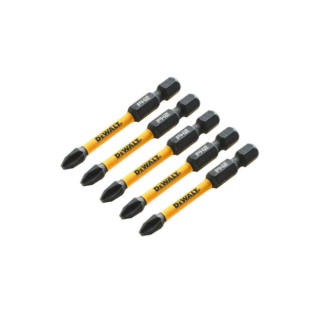 Набір біт DеWALT, ударні, IMPACT TORSION EXTREME, Philips, Ph2, L = 50 мм, 5 шт (DT7998T), фото , зображення 2 | SNABZHENIE.com.ua