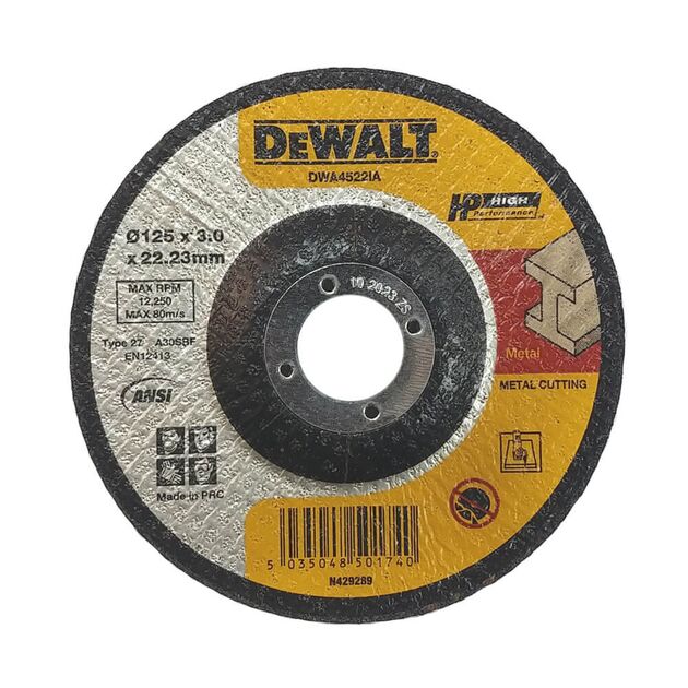 Круг відрізний HIGH PERFORMANCE DeWALT DWA4522IA, фото  | SNABZHENIE.com.ua