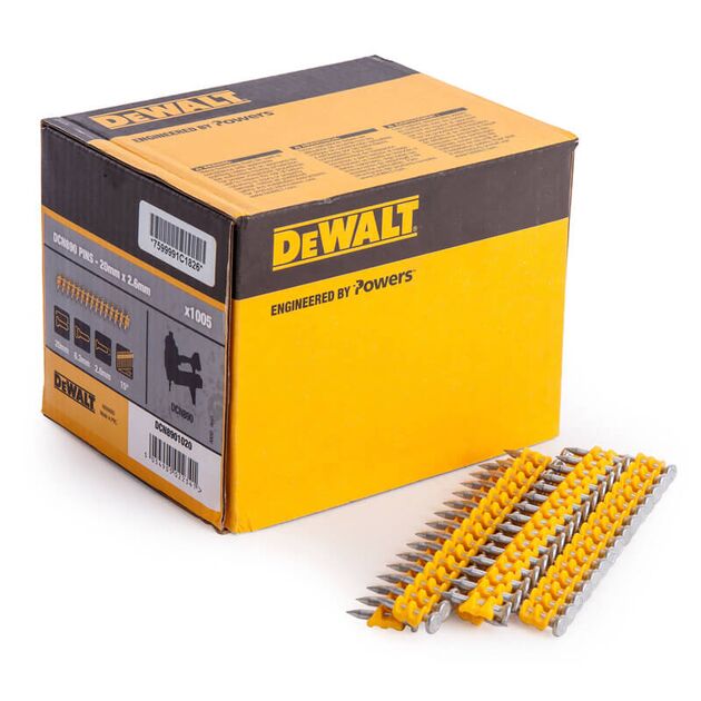 Гвозди DeWALT для мягкого бетона DCN890, 25 мм, 1005 шт, фото , изображение 2 | SNABZHENIE.com.ua