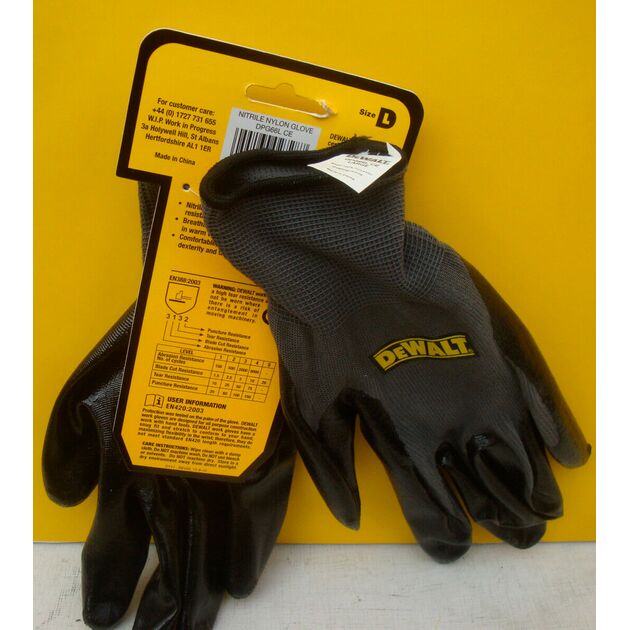 Перчатки універсальні з покриттям нитрилом Ultradex™ DeWALT DPG66L, фото , зображення 3 | SNABZHENIE.com.ua