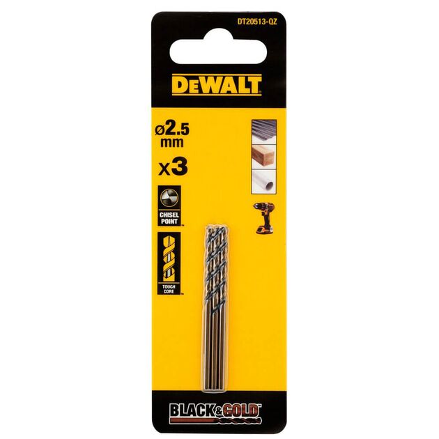 Сверло по металлу DeWALT DT20513 EXTREME Black & Gold, фото  | SNABZHENIE.com.ua