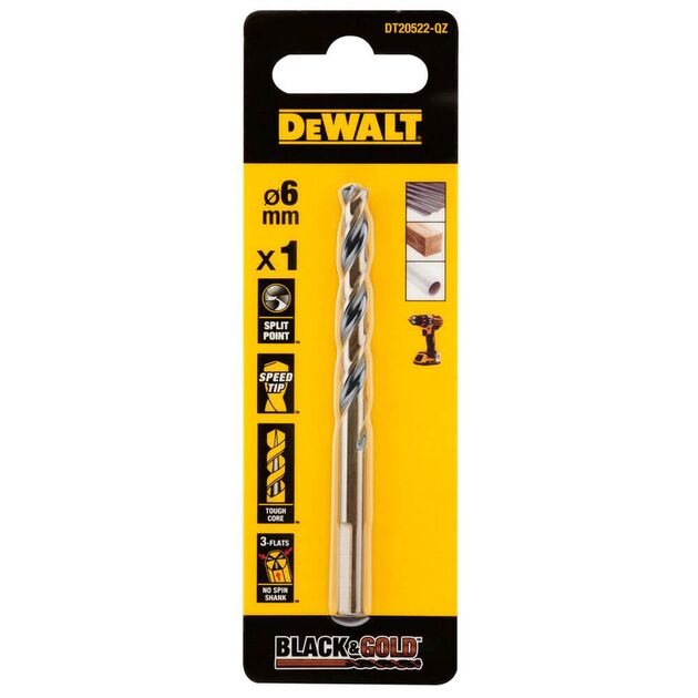 Сверло по металлу DeWALT EXTREME Black & Gold DT20523, фото  | SNABZHENIE.com.ua