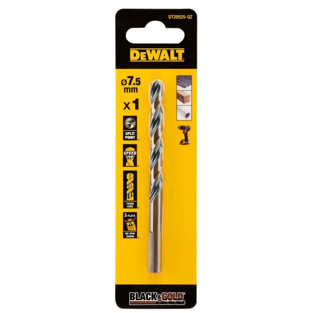 Сверло по металлу DeWALT DT20525 Black & Gold 2,5 мм, фото  | SNABZHENIE.com.ua