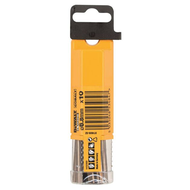 Сверло по металлу DeWALT EXTREME INDUSTRIAL COBALT HSS-CO, d = 6.8 мм, L = 109 мм, L = 66 мм, в упаковці 10 шт (DT4935), фото  | SNABZHENIE.com.ua