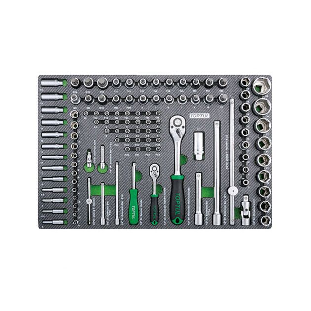 Набір інструментів 1/4, 1/2 111 ед (в ложементі, тип D) TOPTUL (GEDB117), фото  | SNABZHENIE.com.ua