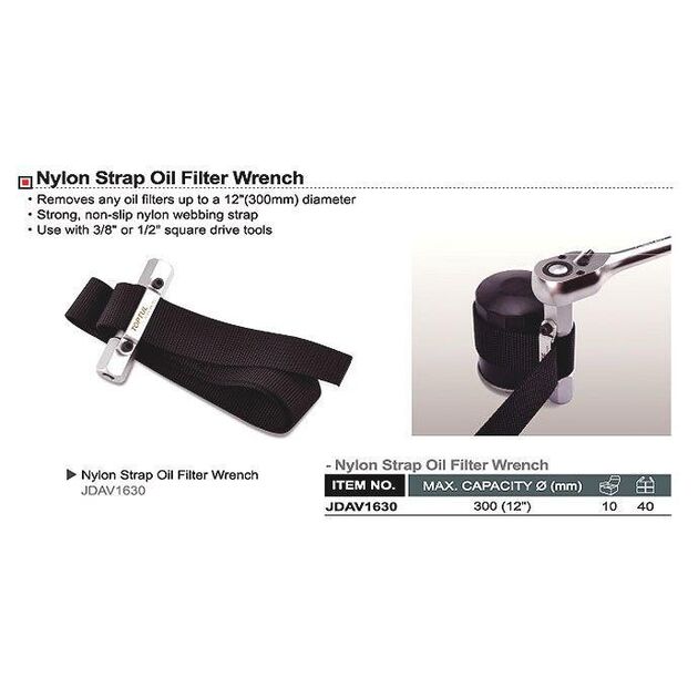 Съемник м/фильтра нейлоновая лента d 300 мм TOPTUL (JDAV1630), фото , изображение 2 | SNABZHENIE.com.ua