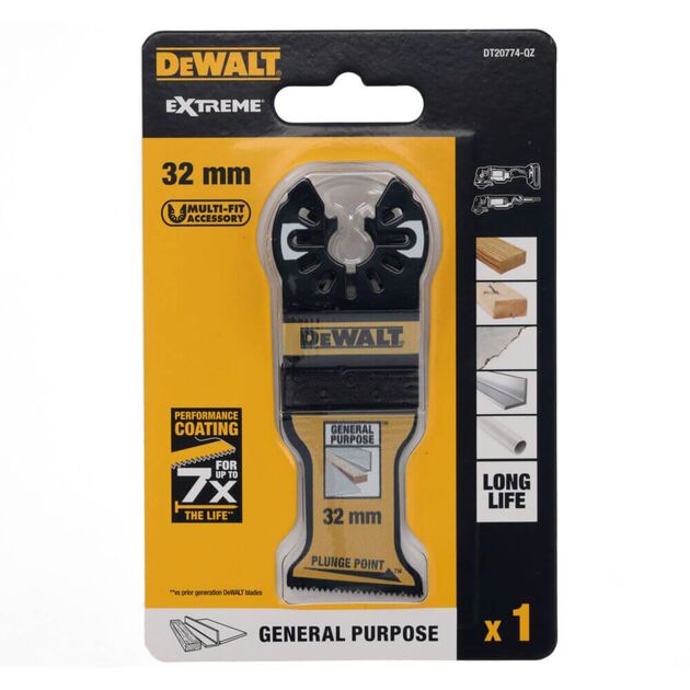 Полотно пильное погружное трехстороннее DeWALT Extreme DT20774 70 мм, фото , изображение 3 | SNABZHENIE.com.ua