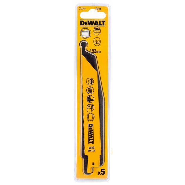Полотна сабельных пил DeWalt S 922 EF, 152 мм, 5 шт, биметалл, фото  | SNABZHENIE.com.ua