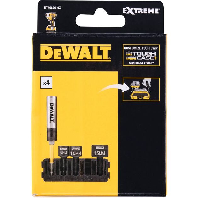 Касета з набором торцевих магнітних головок та магнітним тримачем DeWalt, EXTREME IMPACT DeWALT DT70826, фото  | SNABZHENIE.com.ua