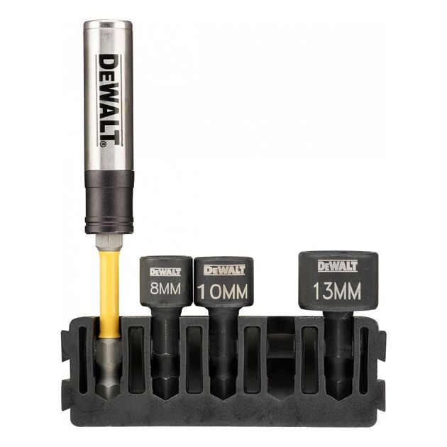 Касета з набором торцевих магнітних головок та магнітним тримачем DeWalt, EXTREME IMPACT DeWALT DT70826, фото , зображення 2 | SNABZHENIE.com.ua