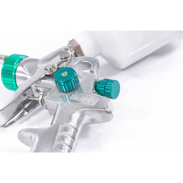 Краскораспилювач AG 810 HVLP, гравітаційний, сопло 0,8 мм та 1 мм STELS (57361S), фото , зображення 4 | SNABZHENIE.com.ua