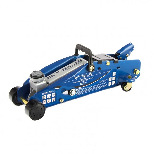 Гидравлический подкатной домкрат 2,5 т с фиксатором, 140-385 мм, в кейсе, фото , изображение 4 | SNABZHENIE.com.ua