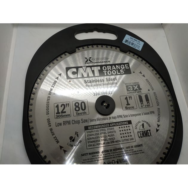 Пила 305х25,4 мм, Z 80 для сухого реза нержавейки CMT 226.580.12, фото , изображение 8 | SNABZHENIE.com.ua