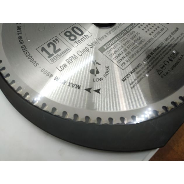 Пила 305х25,4 мм, Z 80 для сухого реза нержавейки CMT 226.580.12, фото , изображение 9 | SNABZHENIE.com.ua