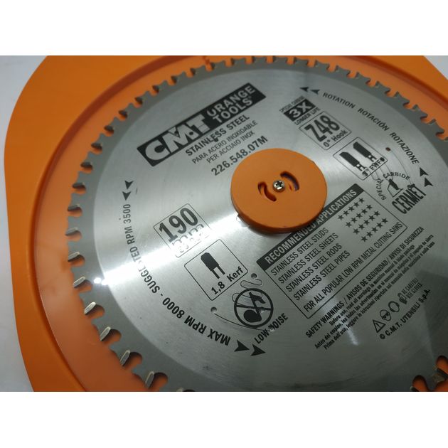 Пила 190х30 мм, Z 48 для сухого реза нержавейки CMT (226.548.07M), фото , изображение 16 | SNABZHENIE.com.ua