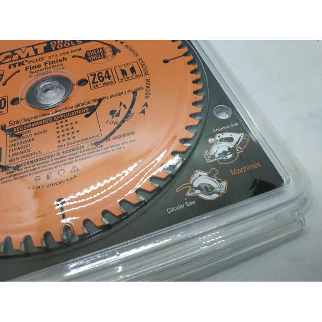 Диск пильный 190 х 30 мм Z 64 для чистового реза по дереву CMT, фото , изображение 10 | SNABZHENIE.com.ua