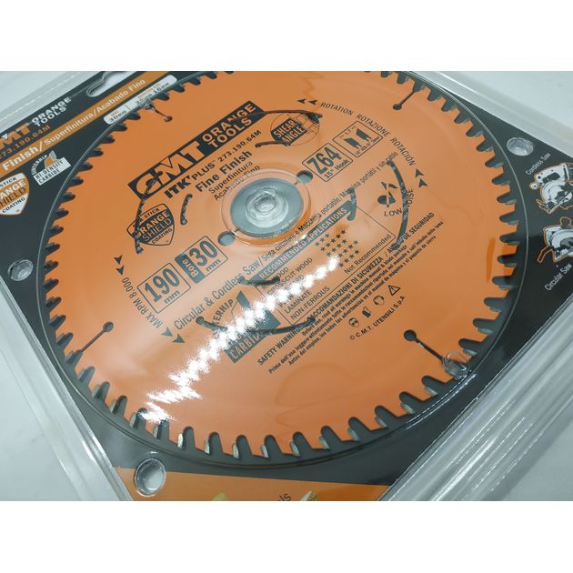 Диск пильный 190 х 30 мм Z 64 для чистового реза по дереву CMT, фото , изображение 7 | SNABZHENIE.com.ua