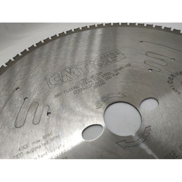 Пила CMT 300x30 мм, Z 80 для сухого реза нержавеющей стали, фото , изображение 12 | SNABZHENIE.com.ua