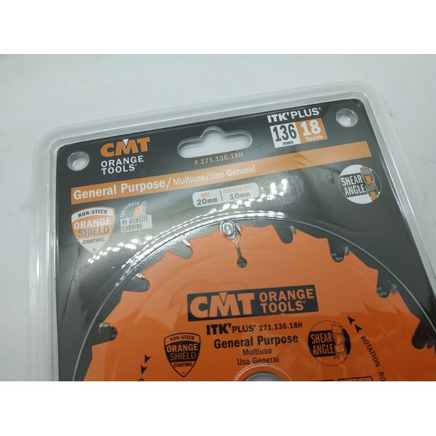 Дисковая пила CMT 136 х 20 мм, Z 18, для тонкого пропила дерева, фото , изображение 9 | SNABZHENIE.com.ua