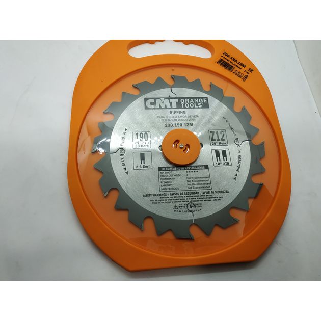 Пила CMT 190x30 мм, Z 12 для ручных циркулярок, фото , изображение 7 | SNABZHENIE.com.ua