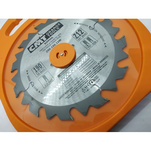 Пила CMT 190x30 мм, Z 12 для ручных циркулярок, фото , изображение 6 | SNABZHENIE.com.ua