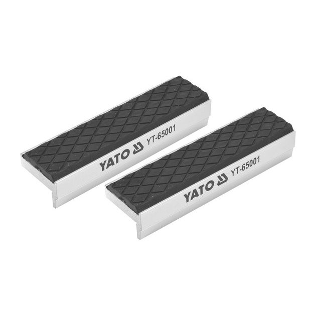 Сменные губки для тисков YATO 100x30x10 мм, алюминиевые с резиной, фото  | SNABZHENIE.com.ua