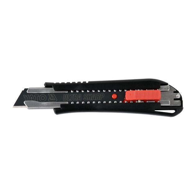 Нож YATO 18 мм с выдвижным лезвием, металлическая направляющая, фото  | SNABZHENIE.com.ua
