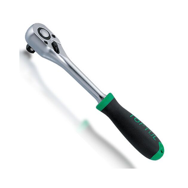 Трещотка 1/2" 36 зубцов с резиновой ручкой TOPTUL (CJBG1627), фото  | SNABZHENIE.com.ua