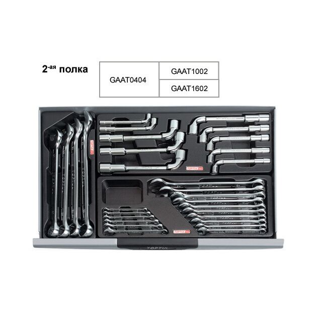 Тележка з інструментом (Pro-Line) 7 секцій 229 од. TOPTUL (GCAJ0014), фото , зображення 3 | SNABZHENIE.com.ua