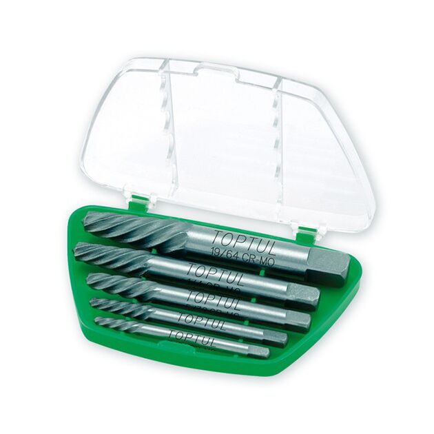 Набір екстракторів (7/64, 9/64, 5/32, 1/4, 19/64) TOPTUL (JGAW0502), фото  | SNABZHENIE.com.ua