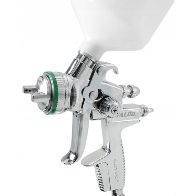Краскопульт пневматичний HVLP верхній пластиковий бачок 600 мл, форсунка 1,8 мм (H-3000 1.8) ITALCO H-3003 1.8 (H-3003-1.8), фото , зображення 3 | SNABZHENIE.com.ua
