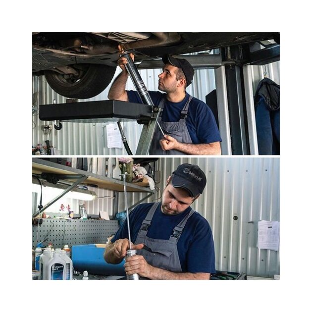 Шприц маслозаливний 1000 мл (металевий + гнучкий наконечник) TOPTUL (JJAZ0135), фото , зображення 2 | SNABZHENIE.com.ua