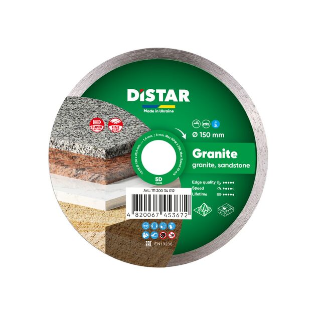 Круг алмазний відрізний DISTAR Granite 150 x 1,4 x 8 x 25,4 (1A1R) (11120034012), фото  | SNABZHENIE.com.ua