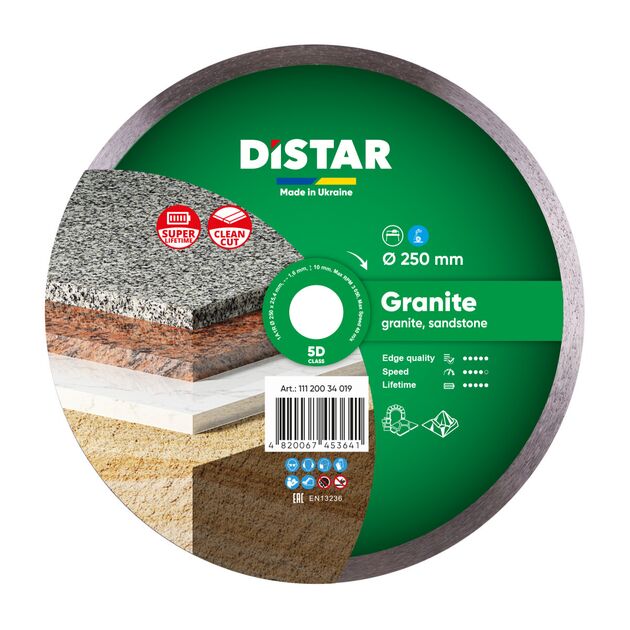 Круг алмазный DISTAR Granite 250 x 1,6 x 10 x 25,4 (1A1R), фото  | SNABZHENIE.com.ua