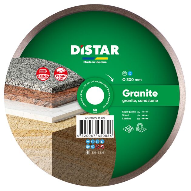 Алмазный отрезной круг DISTAR Granite 300 x 2 x 10 x 32 (1A1R), фото  | SNABZHENIE.com.ua