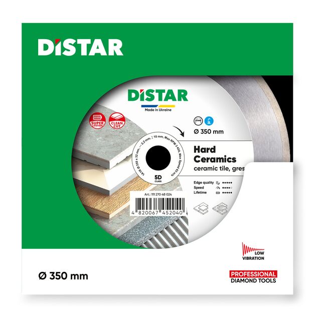 Круг алмазний відрізний DISTAR Hard Ceramics 350 x 2,2/1,8 x 10 x 32 (1A1R) (11127048024), фото , зображення 2 | SNABZHENIE.com.ua