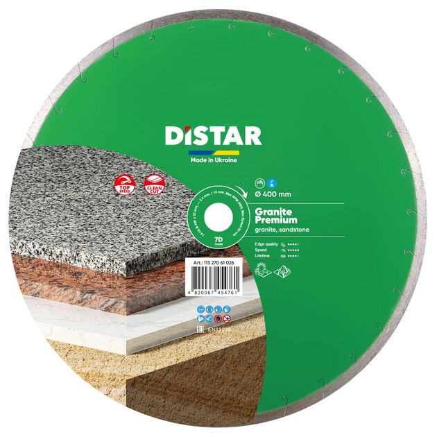 Круг алмазний відрізний DISTAR Granite Premium 400 x 2,4 x 10 x 32 (1A1R) (11327061026), фото  | SNABZHENIE.com.ua