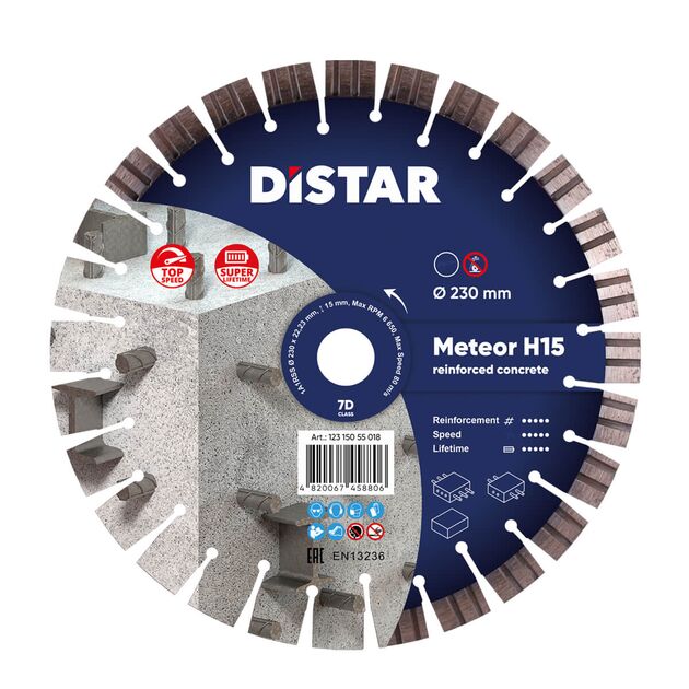 Алмазный круг DISTAR 230x2,6/1,6x22,23-28 Meteor H15 12315055018, фото  | SNABZHENIE.com.ua