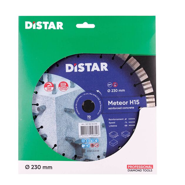 Алмазный круг DISTAR 230x2,6/1,6x22,23-28 Meteor H15 12315055018, фото , изображение 2 | SNABZHENIE.com.ua