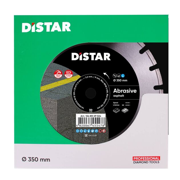 Круг алмазний відрізний DISTAR Bestseller Abrasive 350 x 3,2/2,2 x 25,4-11,5-21-ARP 40 x 3,2 x 6+3 R165, фото , зображення 2 | SNABZHENIE.com.ua