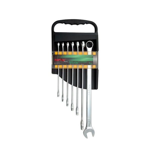 Набор комбинированных ключей супердлинных TOPTUL 7 шт. 10-19 мм, фото  | SNABZHENIE.com.ua