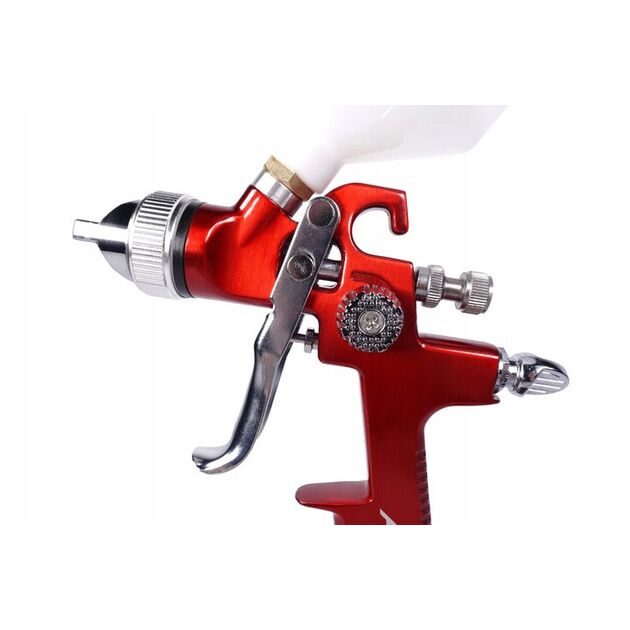 Краскопульт пневматичний HVLP з верхнім пластиковим бачком 600 мл, форсунка 1,3 мм AUARITA AB-17G-1.3, фото , зображення 2 | SNABZHENIE.com.ua